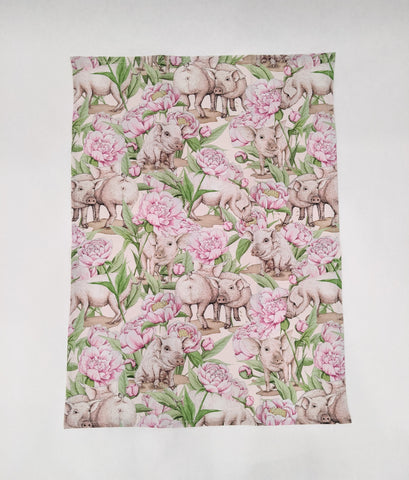 Tea Towel - Piggy and Peony