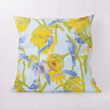 Throw Pillow Cover- Blue Jay and Sunflower